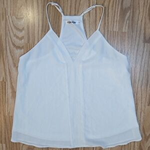 Forolav Elegant White V-Neck Camisole Size Small